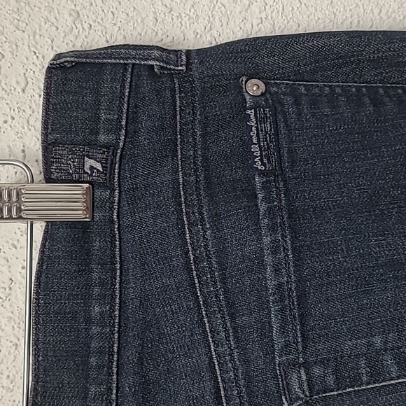 7 For All Mankind Dark Washed Bootcut Jeans; Size 27 - Picture 10 of 14